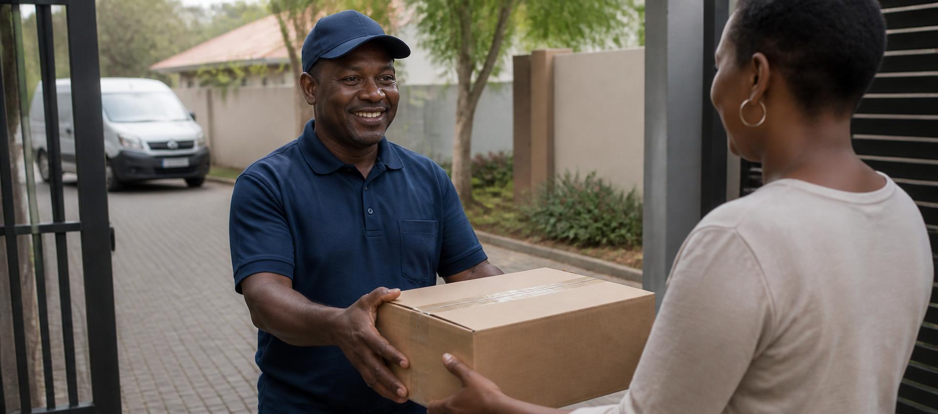 A technician arriving at a customer home in Johannesburg
